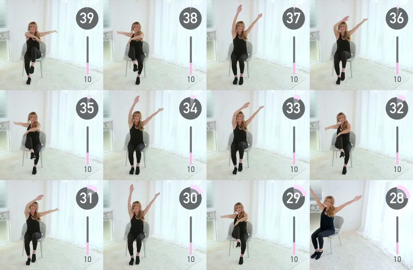 Rainbow Arms with Knee Lift keyframes