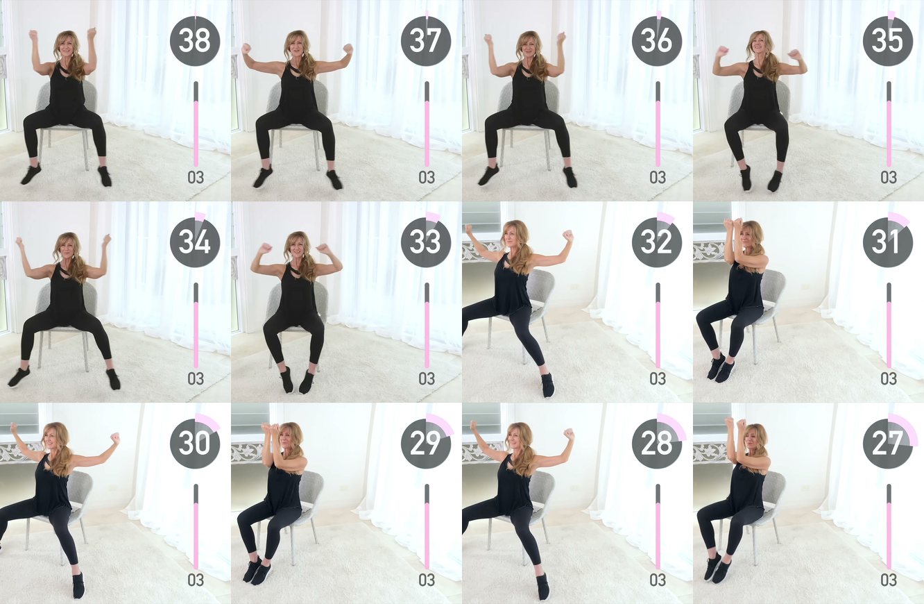 Seated Out-and-Ins with Arm Fly keyframes