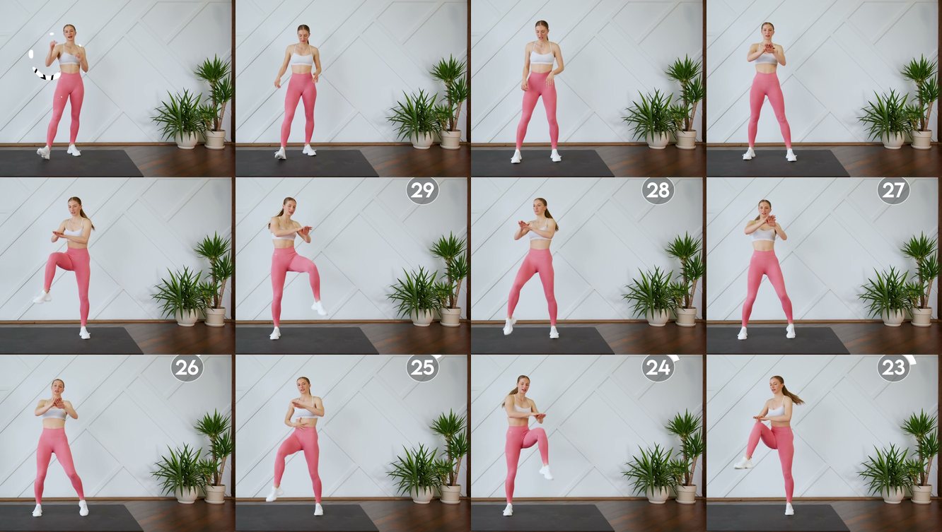 High Knee March with Knee Tap keyframes