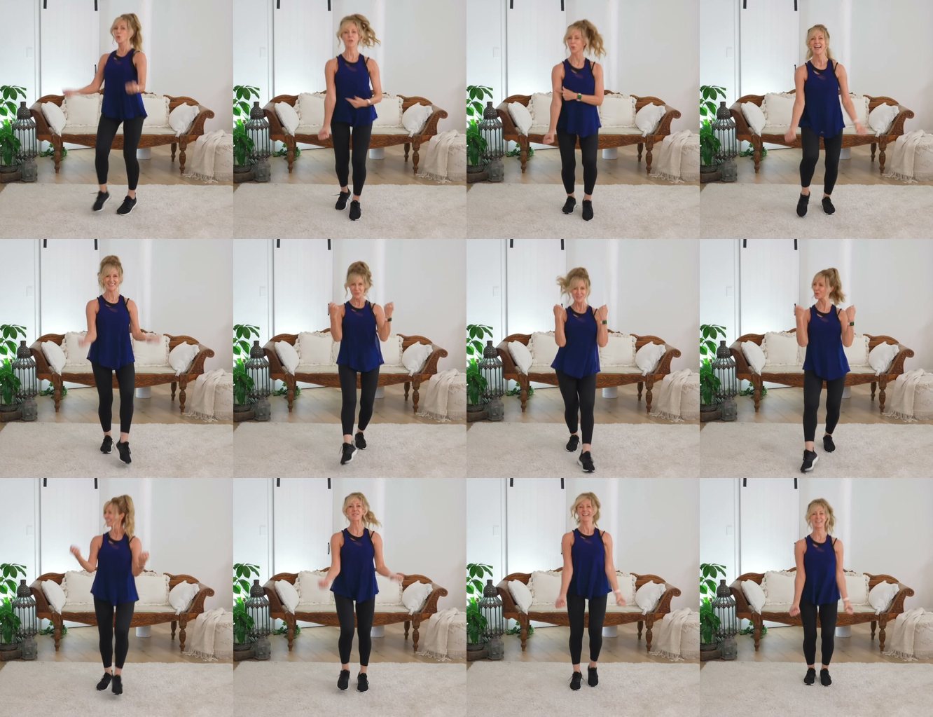 March with Bicep Curls keyframes