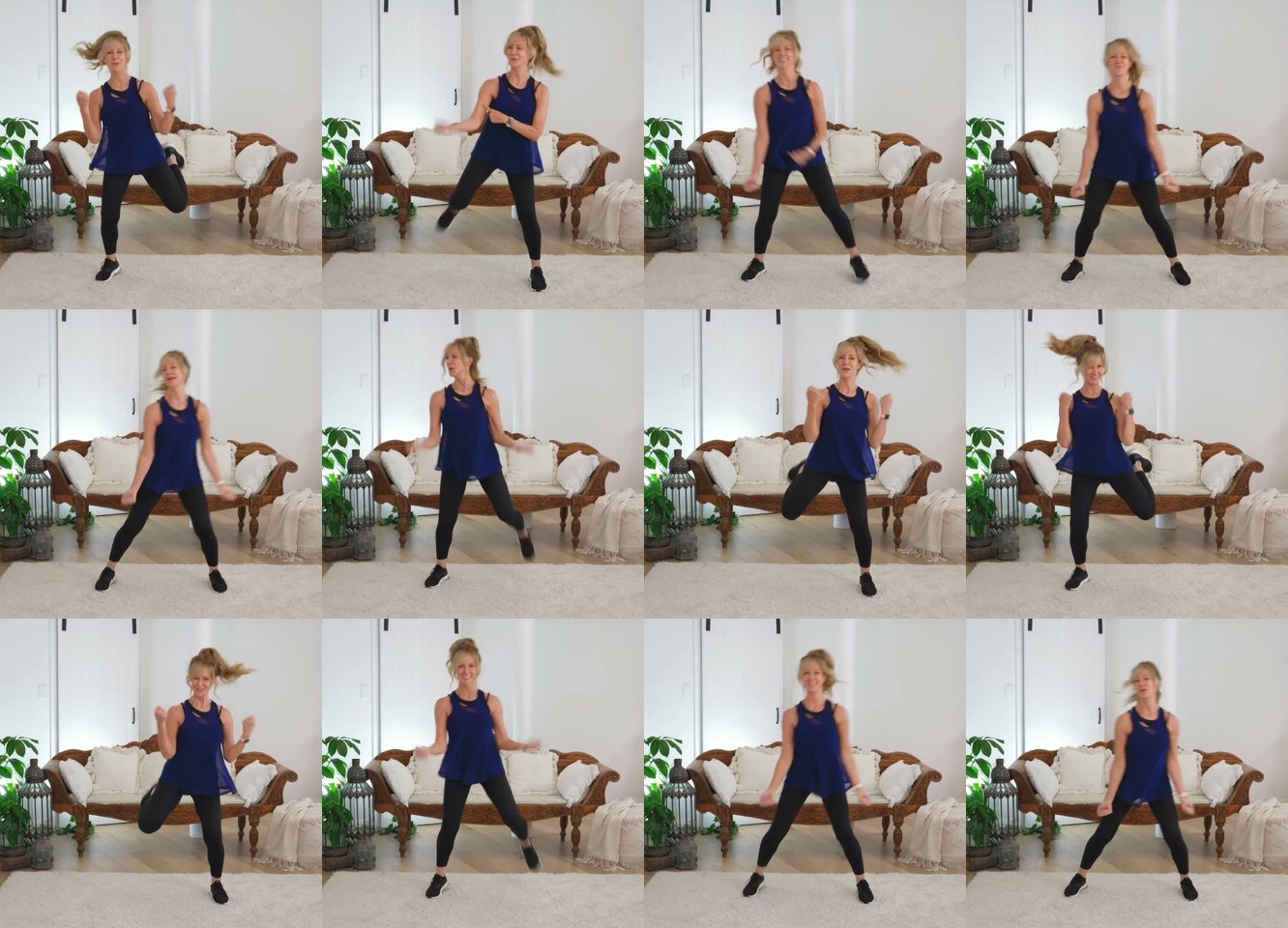 Kick-Back with Bicep Curl keyframes