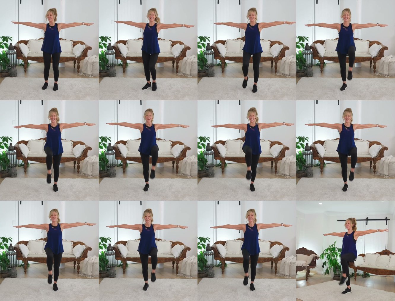 High Knee Lift with Arms Held Wide keyframes