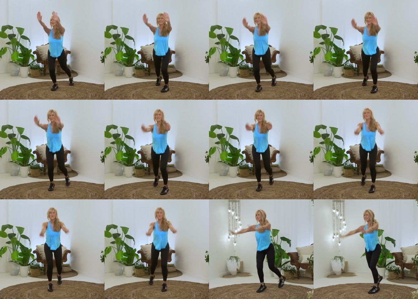 Heel Tap Front with Bicep Curl keyframes