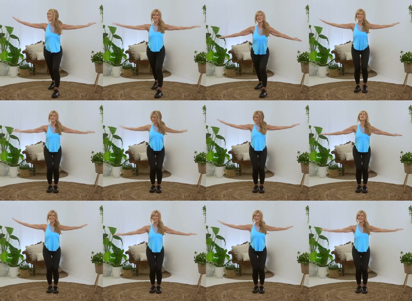 Heel Tap with Arms Held Wide keyframes