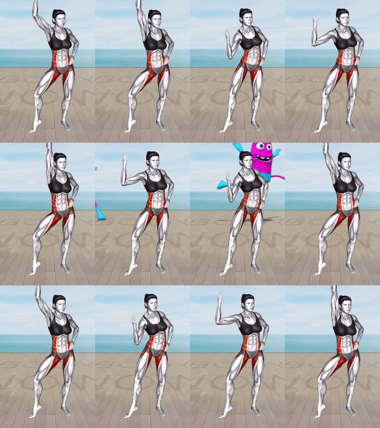 High Knee March keyframes