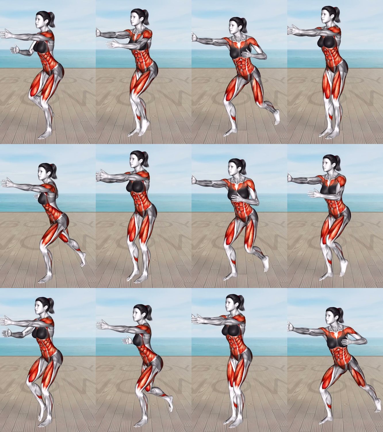 Twist with Arm Swing keyframes