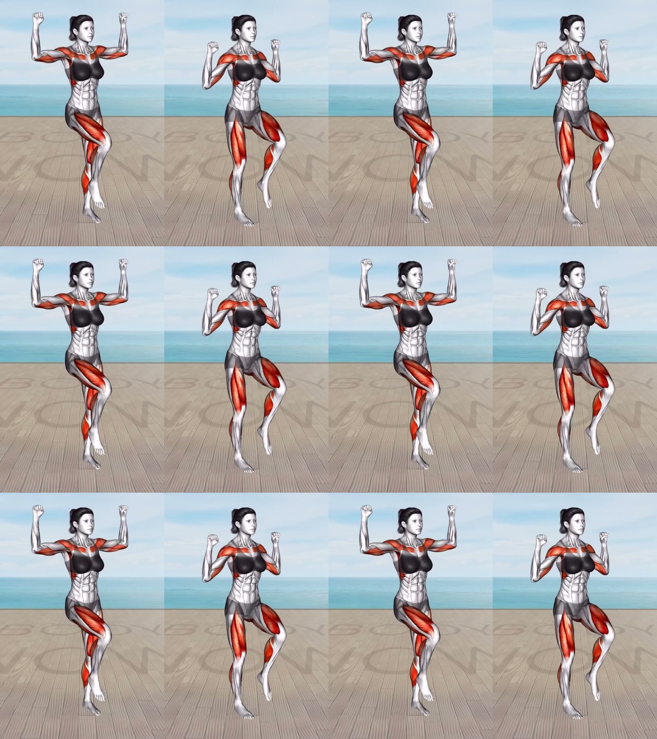 High Knee Run keyframes