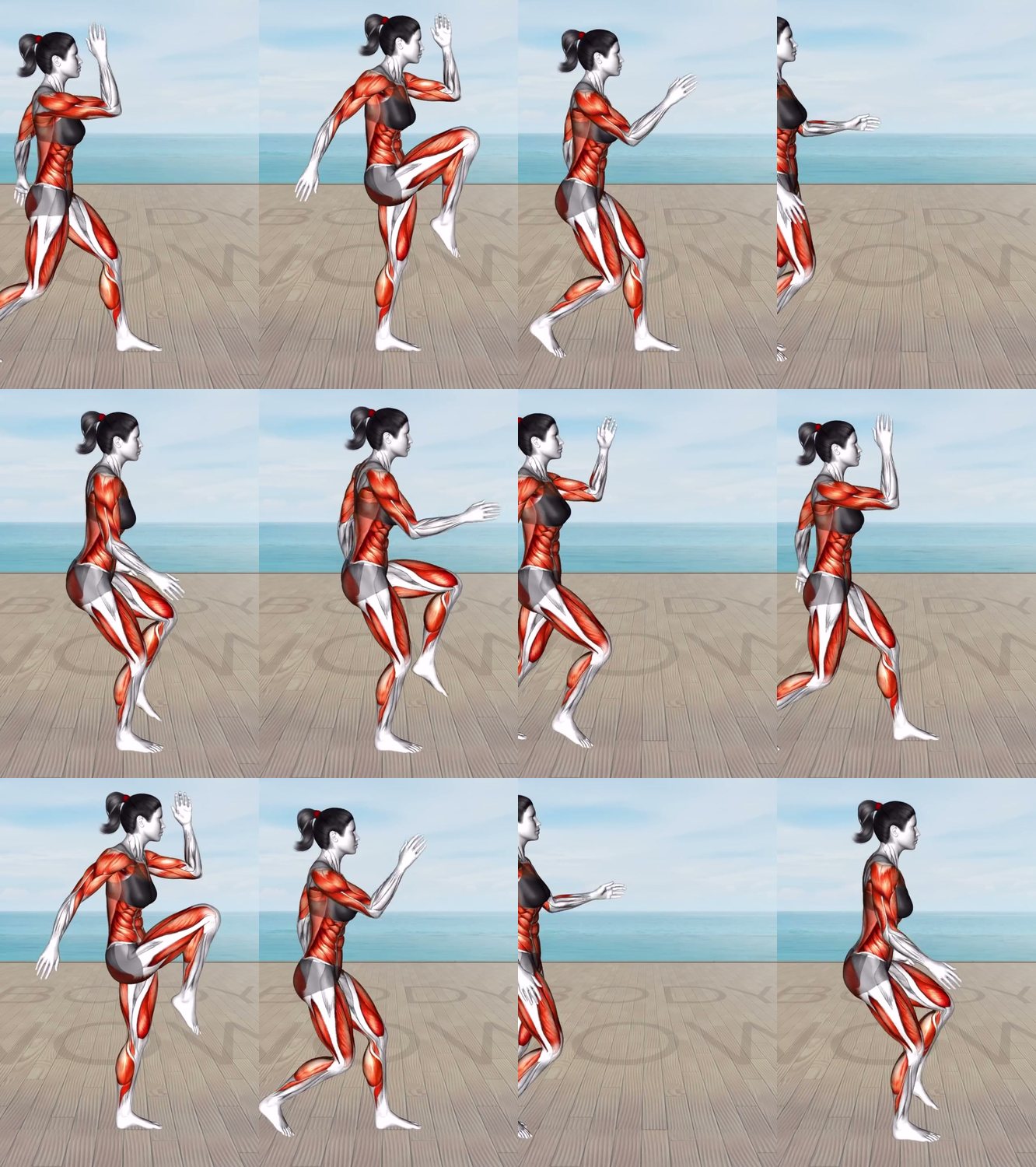 Running in Place keyframes