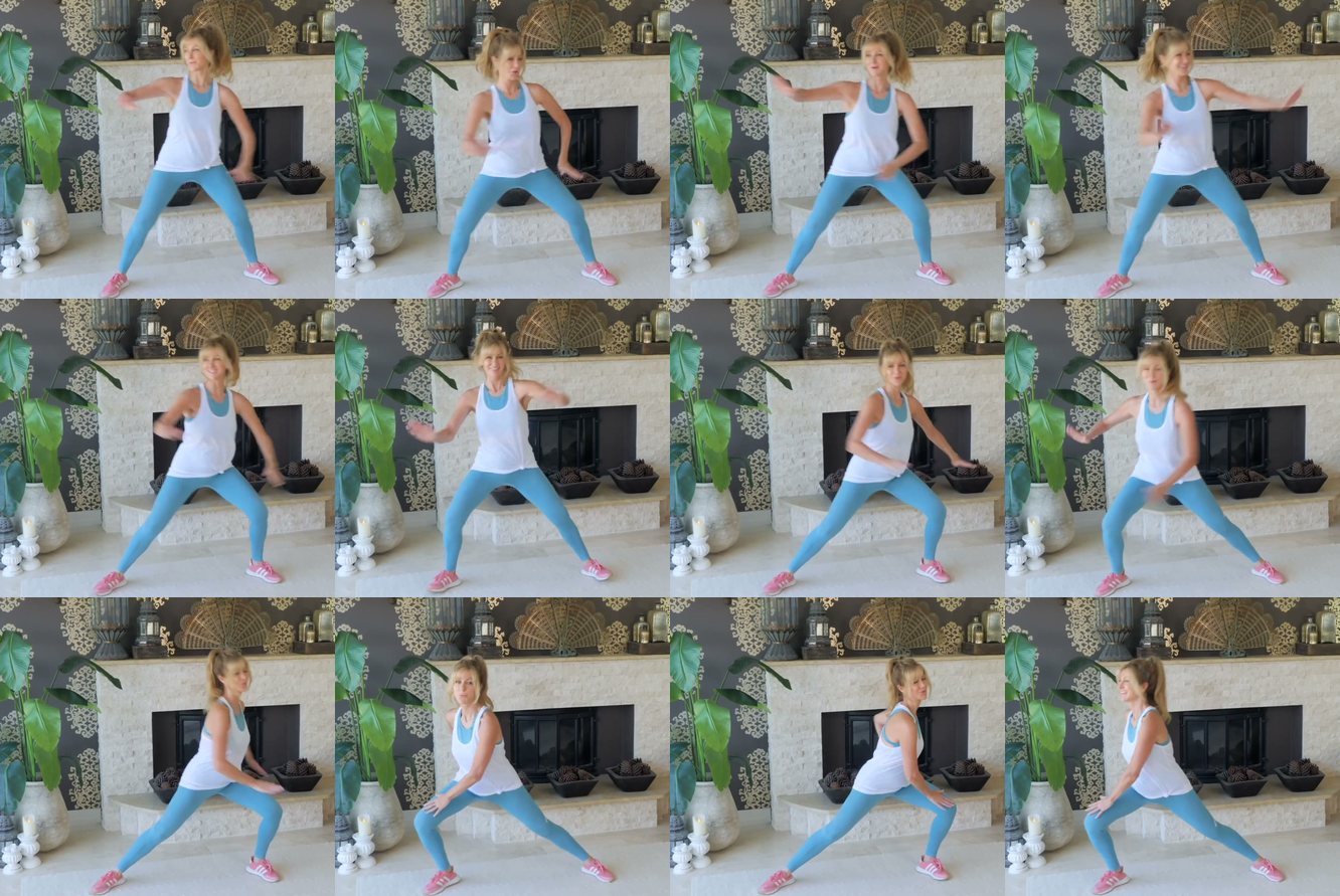 Wide-Stance Knee-Touch Twist keyframes