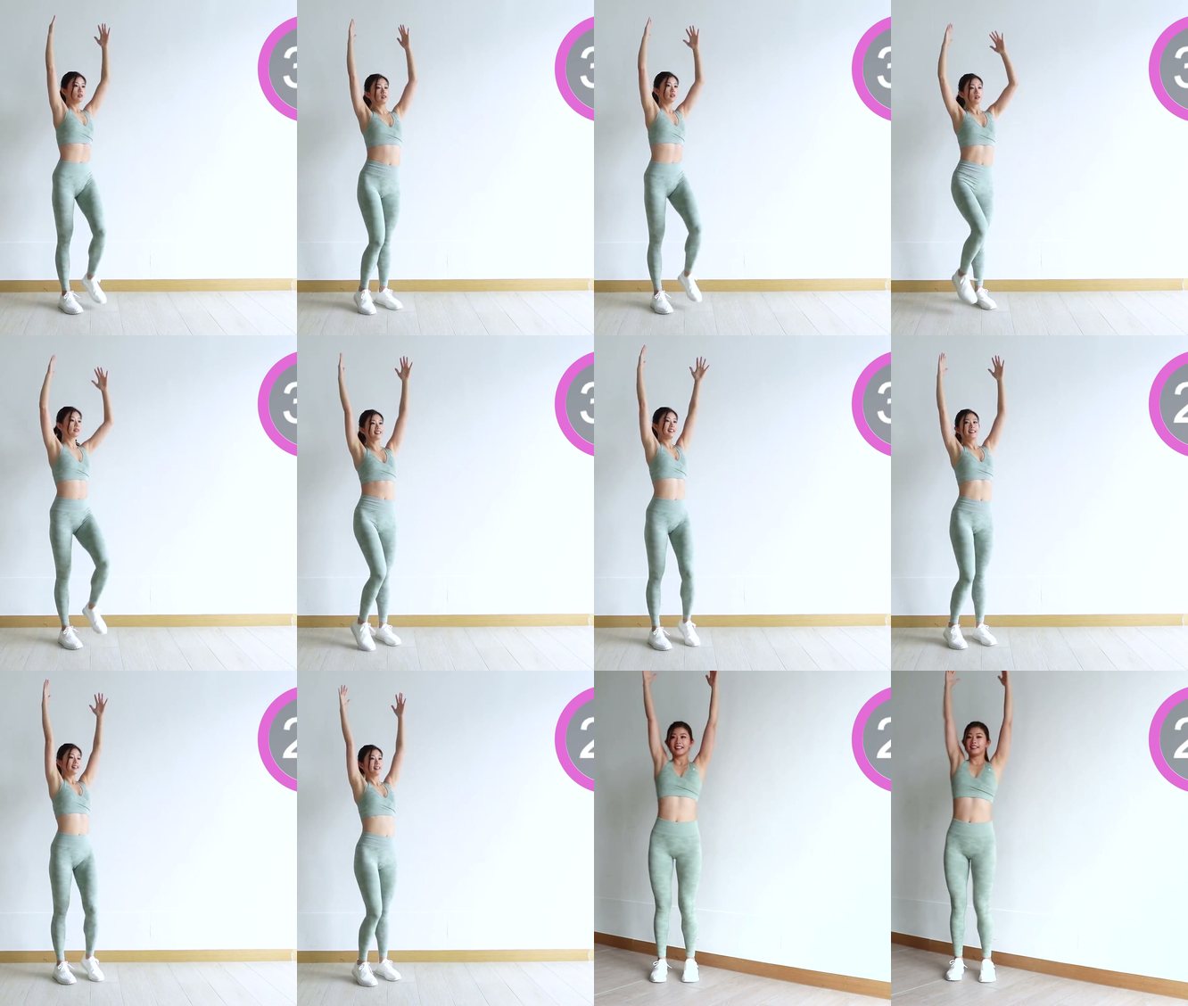 High Knee with Arm Lift keyframes