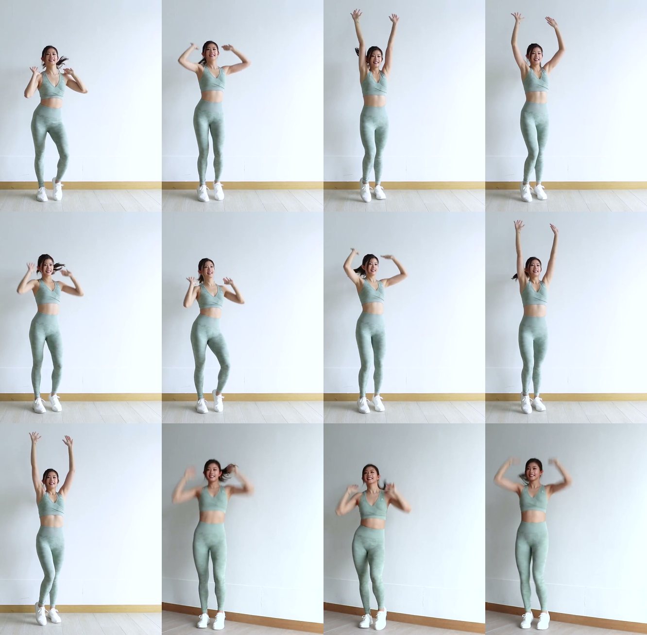 Step in Place with Arm Raise keyframes