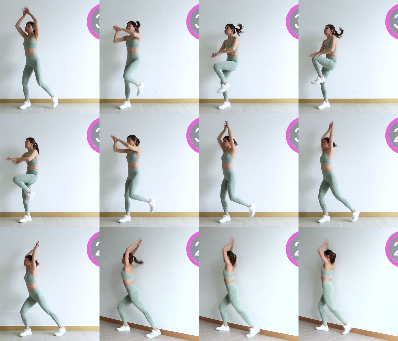 Overhead Reach Knee Tap keyframes