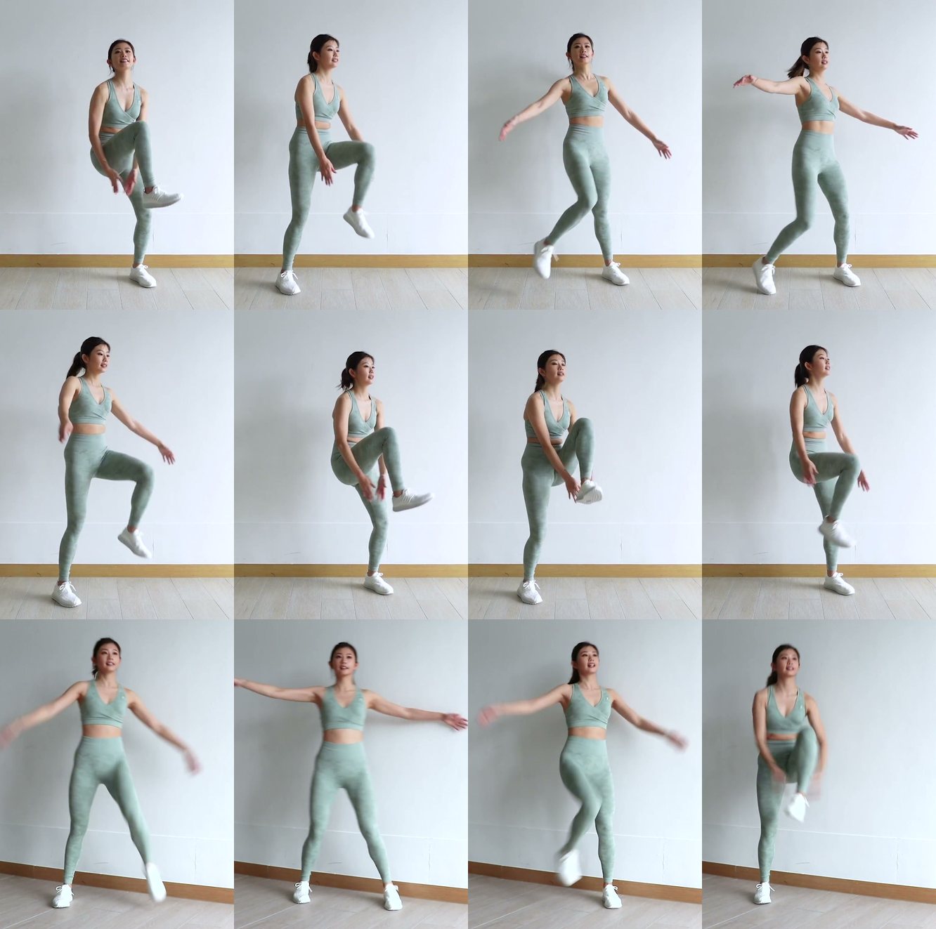 Knee Raise with Under-Leg Clap keyframes