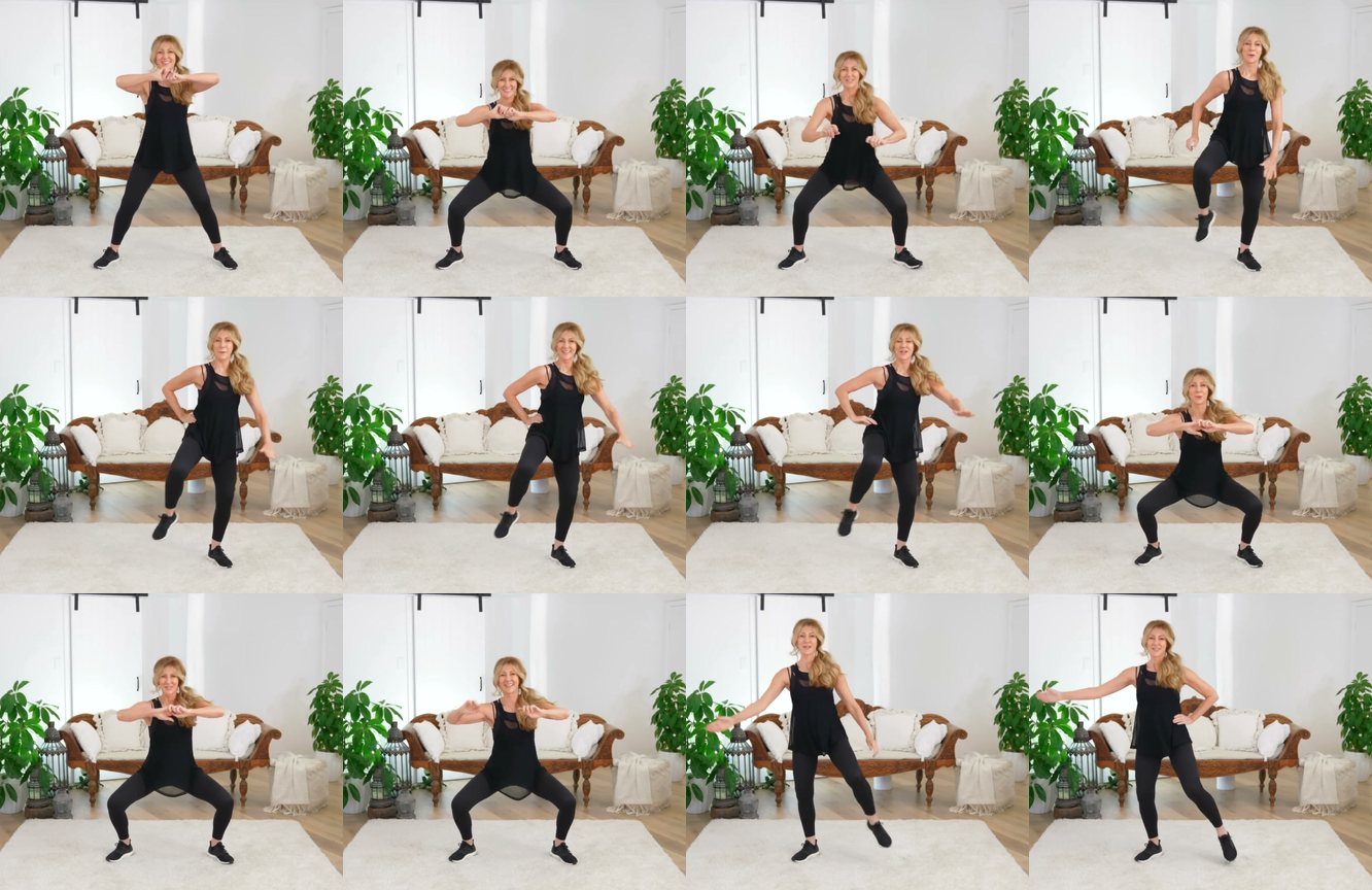 Squat with Heel Raise and Leg Tap keyframes