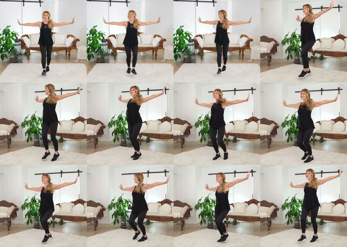 Heel Tap Front with Arms Held Wide keyframes