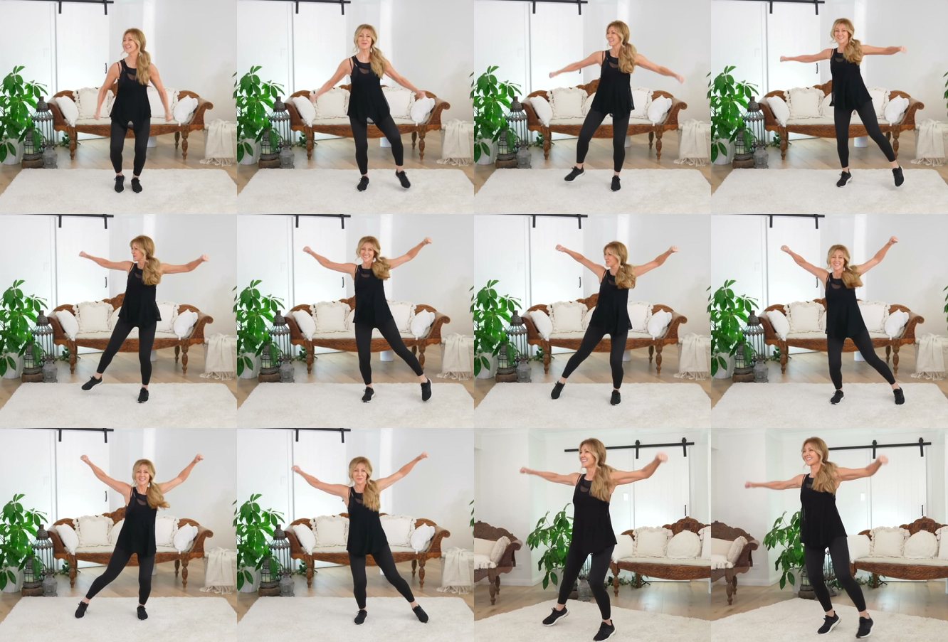 Wide Arm Raises with Side Step keyframes