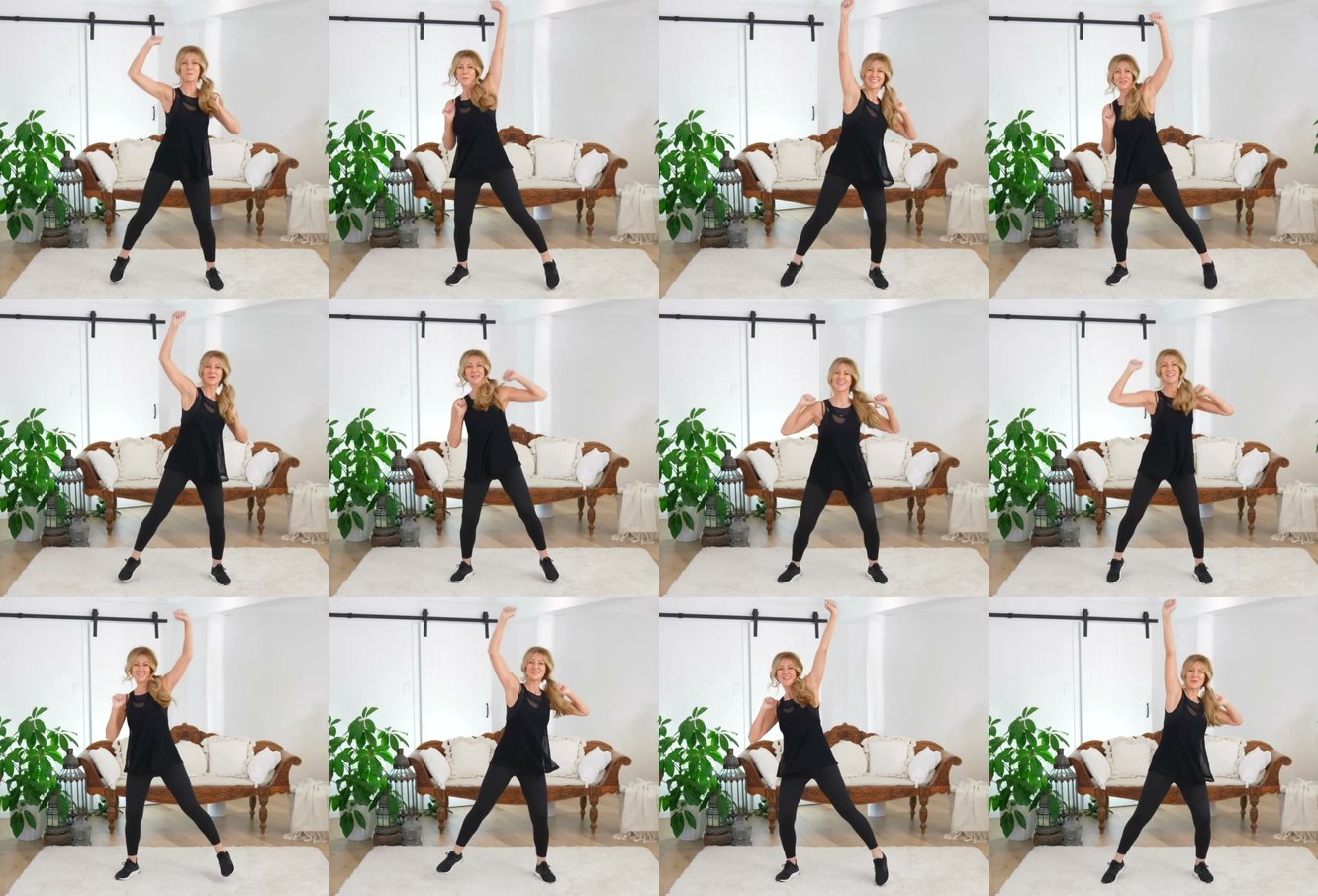 Wide-Stance Alternating Overhead Reach keyframes